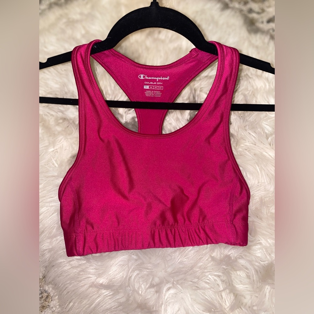 Medium pink champion racerback sports bra
